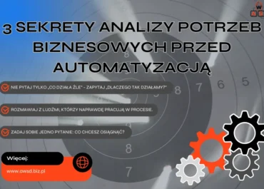 3 SEKRETY ANALIZY POTRZEB BIZNESOWYCH PRZED AUTOMATYZACJĄ